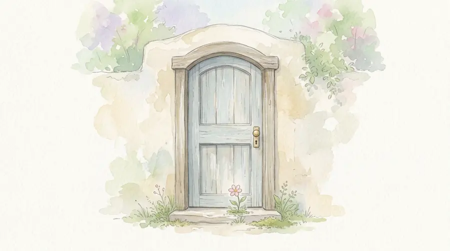 手法3の表紙の絵。やわらかな光に包まれた、静かな情景。